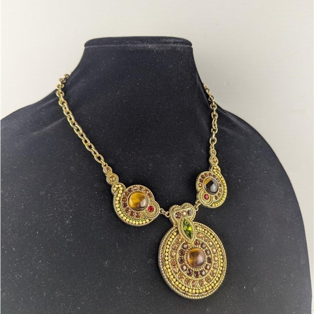 Park Lane Gold and Green Vintage Necklace